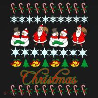 Santa Snowman Ugly Christmas Sweater Mousepad thumb 1