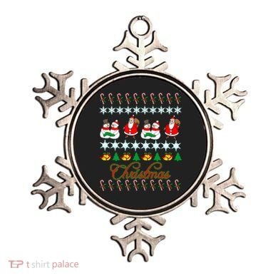 Santa Snowman Ugly Christmas Sweater Ornament
