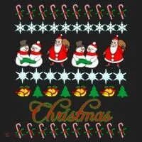 Santa Snowman Ugly Christmas Sweater Hat thumb 2
