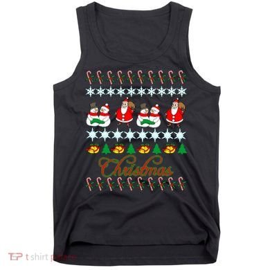 Santa Snowman Ugly Christmas Sweater Tank Top