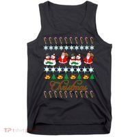 Santa Snowman Ugly Christmas Sweater Tank Top thumb 0