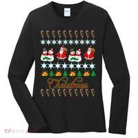 Santa Snowman Ugly Christmas Sweater Women's Long Sleeve Shirt thumb 0