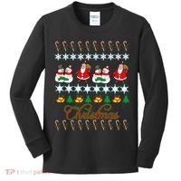 Santa Snowman Ugly Christmas Sweater Kids Long Sleeve Shirt thumb 0