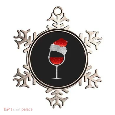 Santa Sparkly Wine Glass Ornament