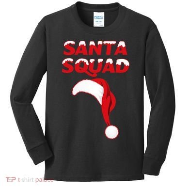 Santa Squad Kids Long Sleeve Shirt
