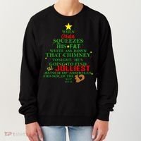 Santa Squeezes Down The Chimney Women's Sweatshirt thumb 0