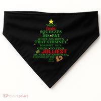 Santa Squeezes Down The Chimney USA-Made Doggie Bandana thumb 0