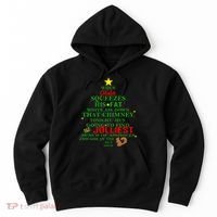 Santa Squeezes Down The Chimney Hoodie thumb 0
