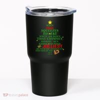 Santa Squeezes Down The Chimney Tumbler thumb 0