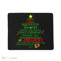 Santa Squeezes Down The Chimney Mousepad thumb 0