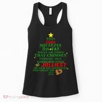 Santa Squeezes Down The Chimney Women's Tank Top thumb 0