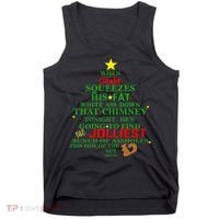 Santa Squeezes Down The Chimney Tank Top thumb 0