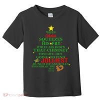 Santa Squeezes Down The Chimney Toddler T-Shirt thumb 0