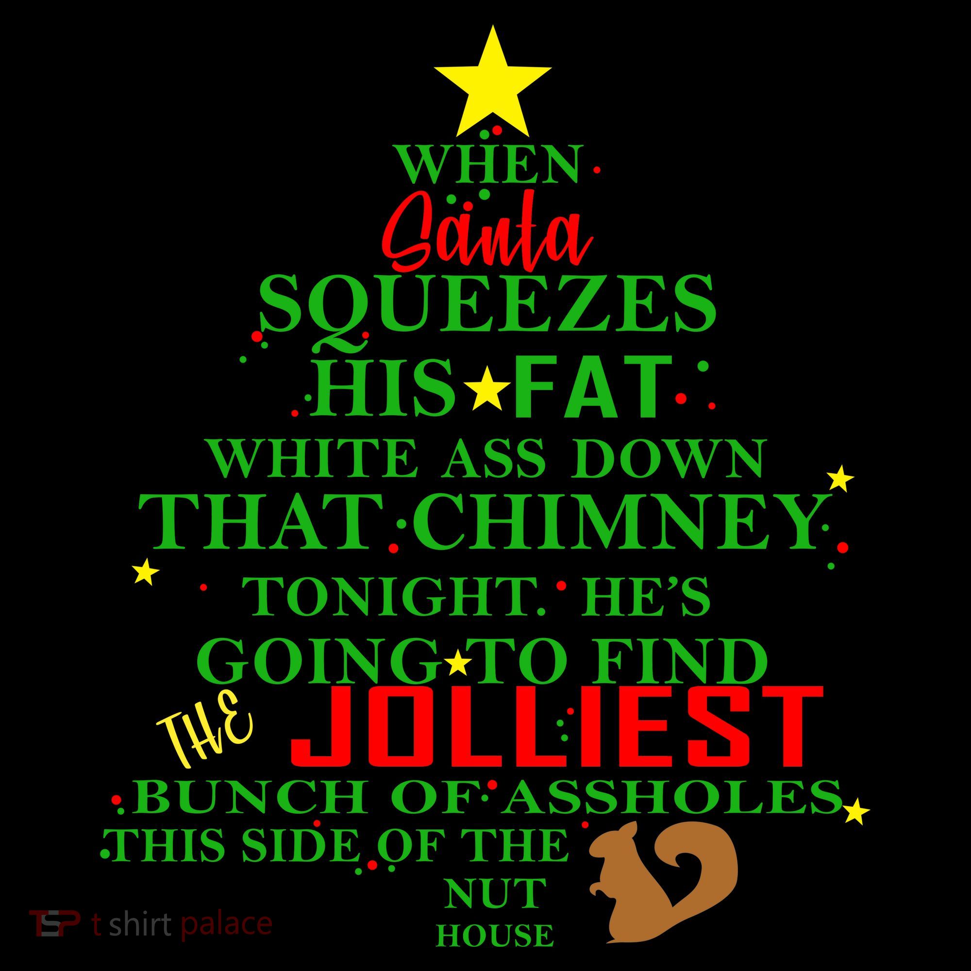 Santa Squeezes Down The Chimney Kids Sweatshirt