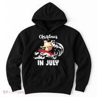 Santa Surfing Christmas In July Hoodie thumb 0