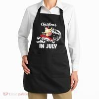 Santa Surfing Christmas In July Apron thumb 2