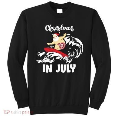 Santa Surfing Christmas In July Sweatshirt