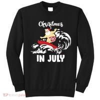 Santa Surfing Christmas In July Sweatshirt thumb 0