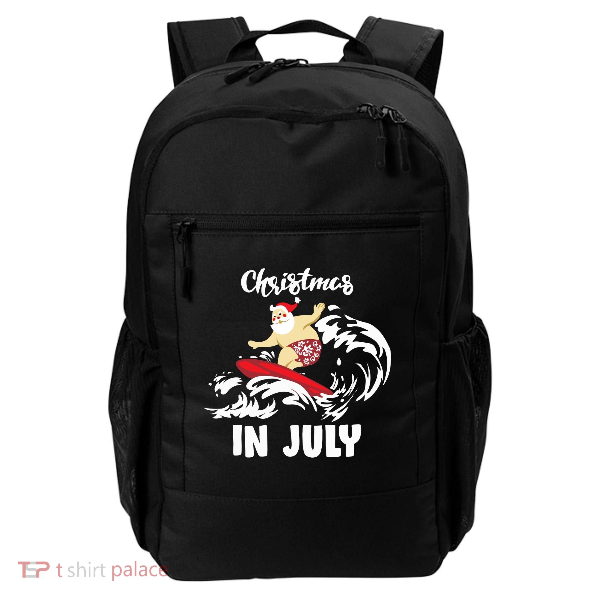Santa Surfing Christmas In July Backpack