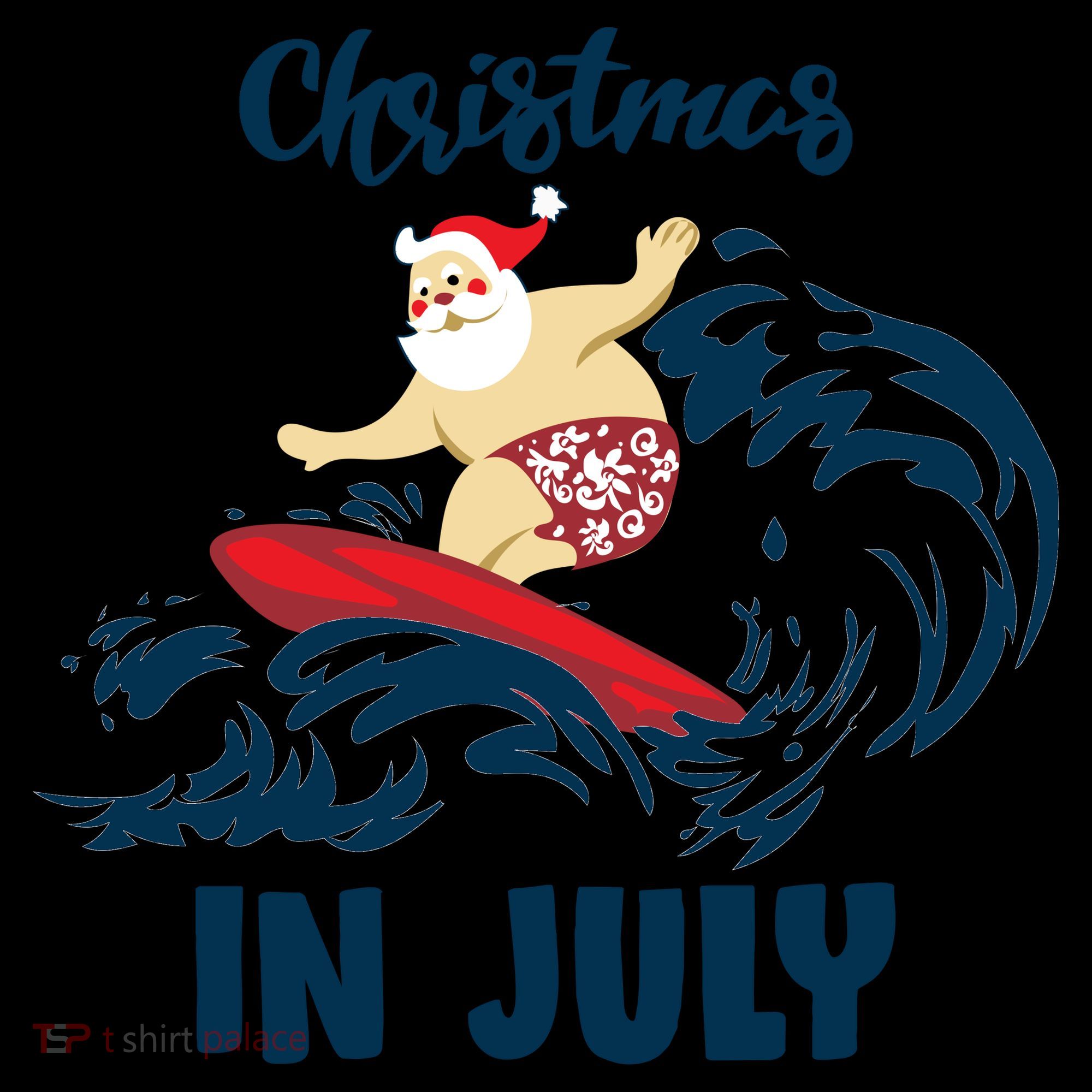 Santa Surfing Christmas In July Coffee Mug