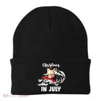 Santa Surfing Christmas In July Beanie thumb 0