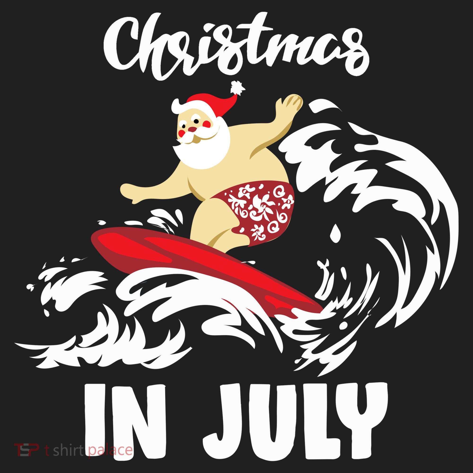 Santa Surfing Christmas In July Beanie