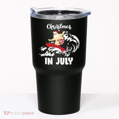 Santa Surfing Christmas In July Tumbler