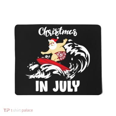 Santa Surfing Christmas In July Mousepad