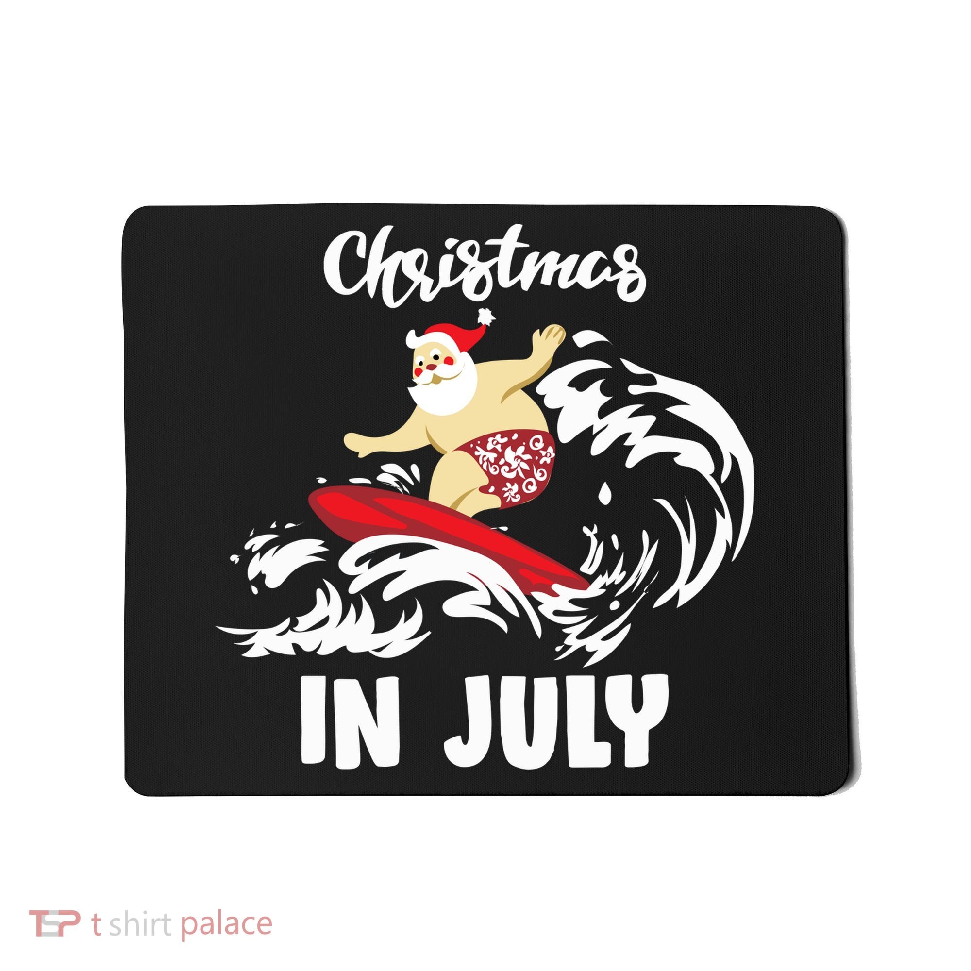 Santa Surfing Christmas In July Mousepad