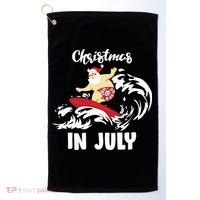 Santa Surfing Christmas In July Golf Towel thumb 0