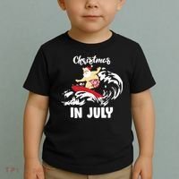 Santa Surfing Christmas In July Toddler T-Shirt thumb 2