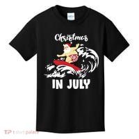 Santa Surfing Christmas In July Kids T-Shirt thumb 0
