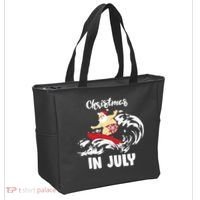 Santa Surfing Christmas In July Tote Bag thumb 2