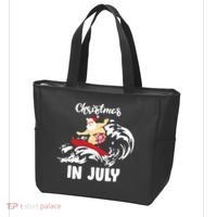 Santa Surfing Christmas In July Tote Bag thumb 3