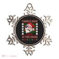 Santa There's Some Hos In This House Flag Ugly Christmas Sweater Ornament thumb 0