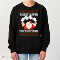 Santa Toilet Paper For Everyone Ugly Christmas Sweater Women's Sweatshirt thumb 0