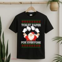 Santa Toilet Paper For Everyone Ugly Christmas Sweater T-Shirt thumb 2