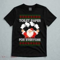 Santa Toilet Paper For Everyone Ugly Christmas Sweater T-Shirt thumb 5