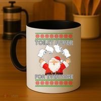 Santa Toilet Paper For Everyone Ugly Christmas Sweater Coffee Mug thumb 4