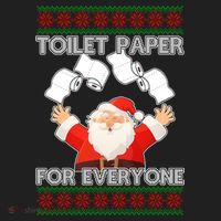 Santa Toilet Paper For Everyone Ugly Christmas Sweater Beanie thumb 2