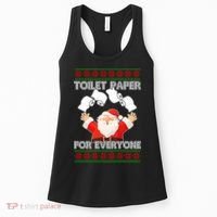 Santa Toilet Paper For Everyone Ugly Christmas Sweater Women's Tank Top thumb 0