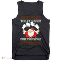 Santa Toilet Paper For Everyone Ugly Christmas Sweater Tank Top thumb 0