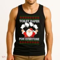 Santa Toilet Paper For Everyone Ugly Christmas Sweater Tank Top thumb 3