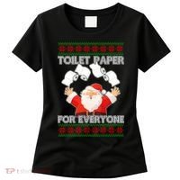 Santa Toilet Paper For Everyone Ugly Christmas Sweater Women's T-Shirt thumb 0