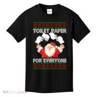Santa Toilet Paper For Everyone Ugly Christmas Sweater Kids T-Shirt thumb 0