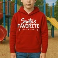 Santa's Favorite Kids Hoodie thumb 2