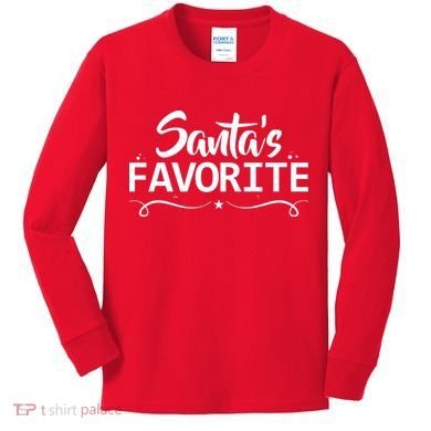 Santa's Favorite Kids Long Sleeve Shirt