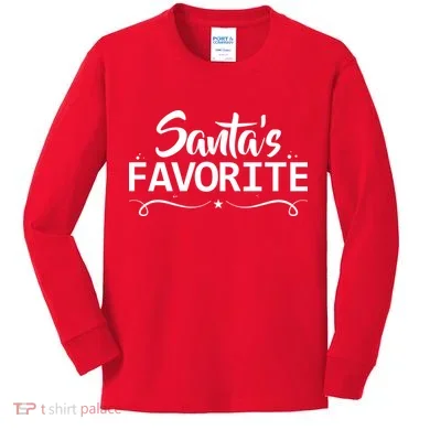 Santa's Favorite Kids Long Sleeve Shirt