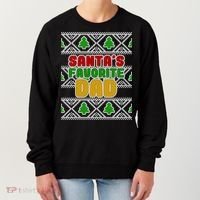 Santa's Favorite Dad Ugly Sweater Women's Sweatshirt thumb 0