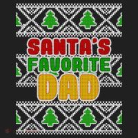 Santa's Favorite Dad Ugly Sweater Women's Sweatshirt thumb 2
